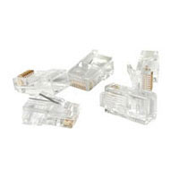 Cablestogo RJ45 Cat5 Modular Plug for Round Stranded Cable 50pk (11380)